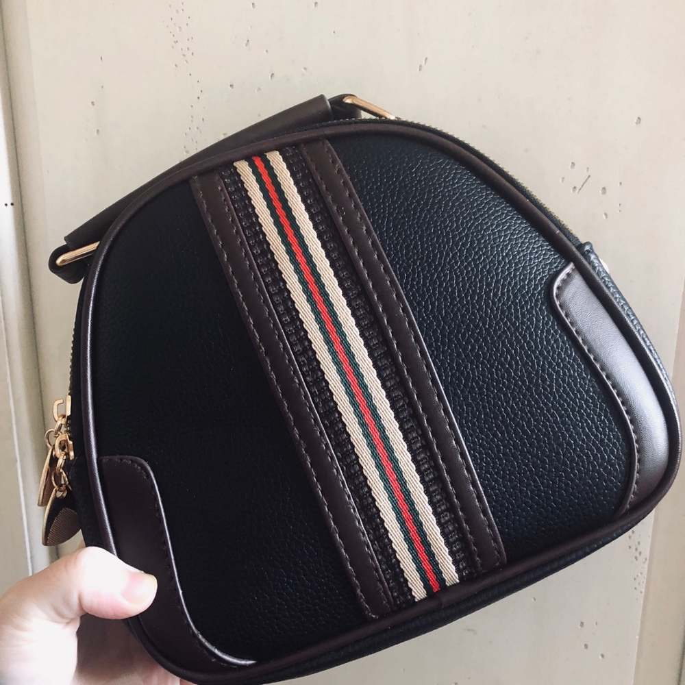 Black Striped Bag